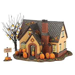 Department 56 Snow Village Halloween Lit, The Pumpkin House, 6.69-Inch