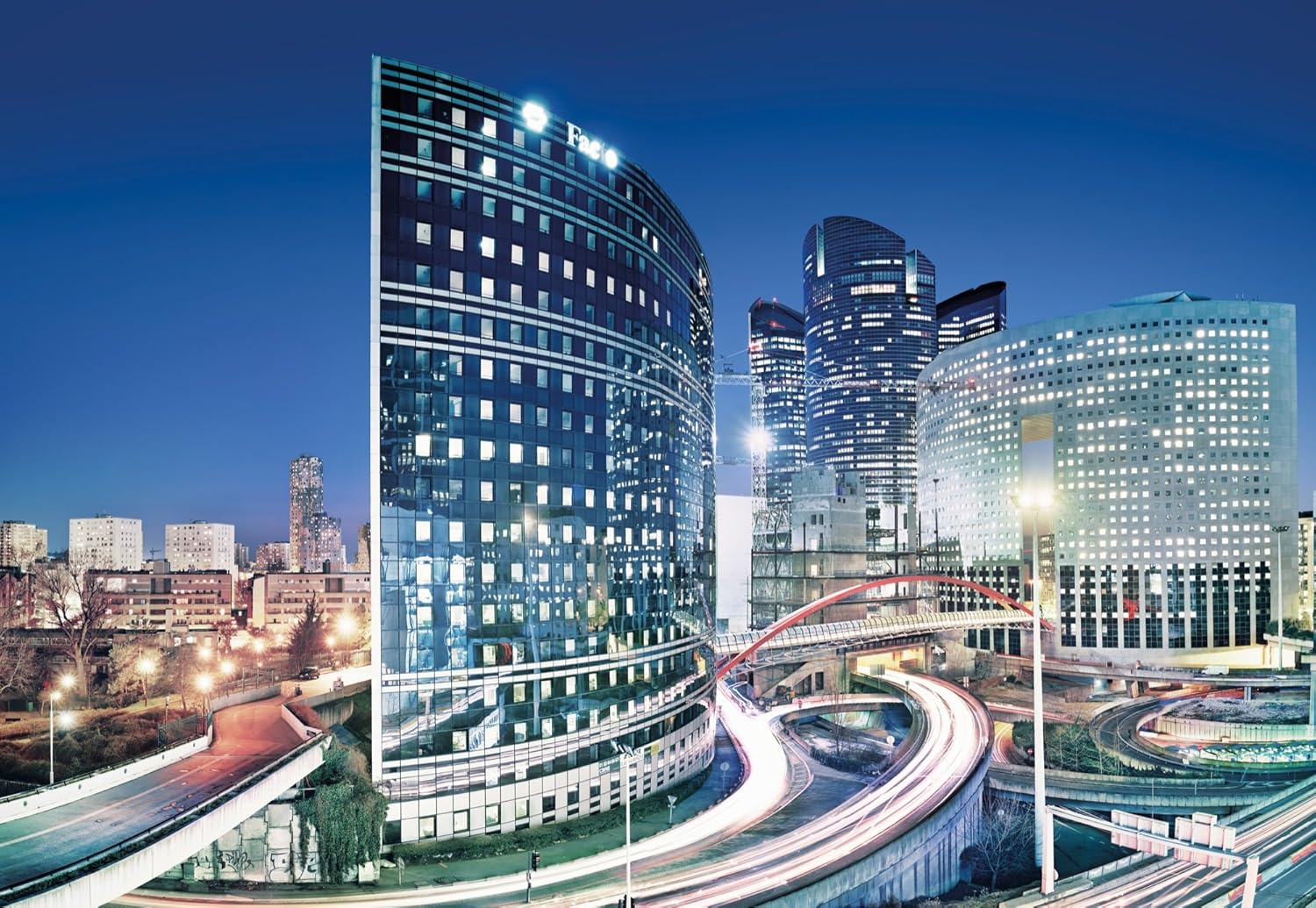 Komar La Defense Photo 368 x 254 cm Wallpaper Mural Wall Decoration Paris Mega City Illuminated Bedroom Living Room 8-912 Paper - Image 3