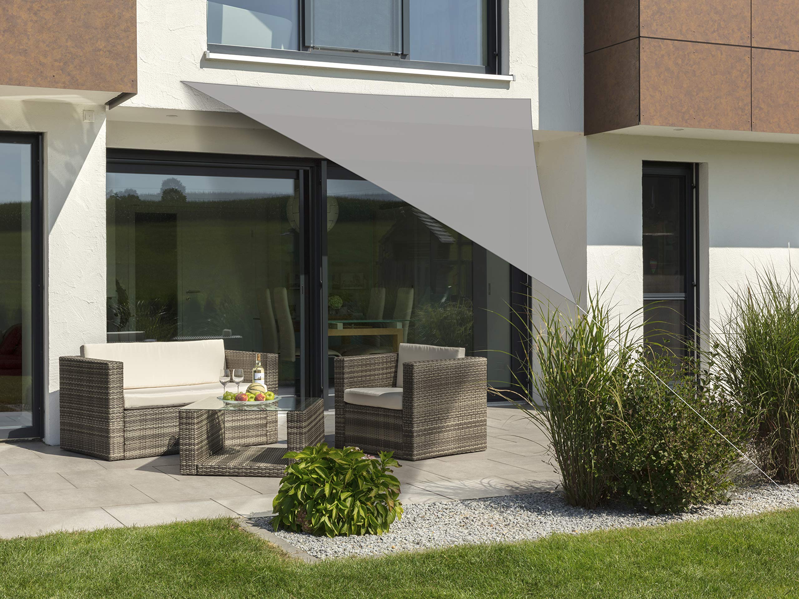 Schneider-Schirme Unisex – Adult's Lanzarote 360 x 360 x 360 cm Awning, Silver Grey