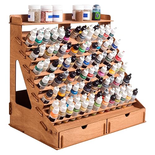 Plydolex Plywood Storage Rack 105 Bottle Holes for 17 ml Vallejo