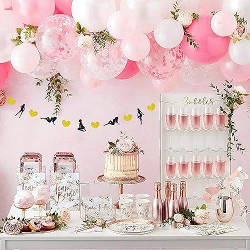 Rose Gold Bachelorette Party Decor Set - 8 Fun Honeycomb Centerpieces Bridal Showers Hen Parties Perfect Table Toppers Celebrating Friends
