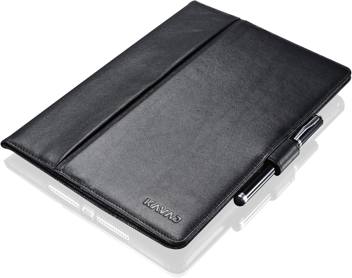 KAVAJ leather case London for the Apple iPad Air 2 black genuine