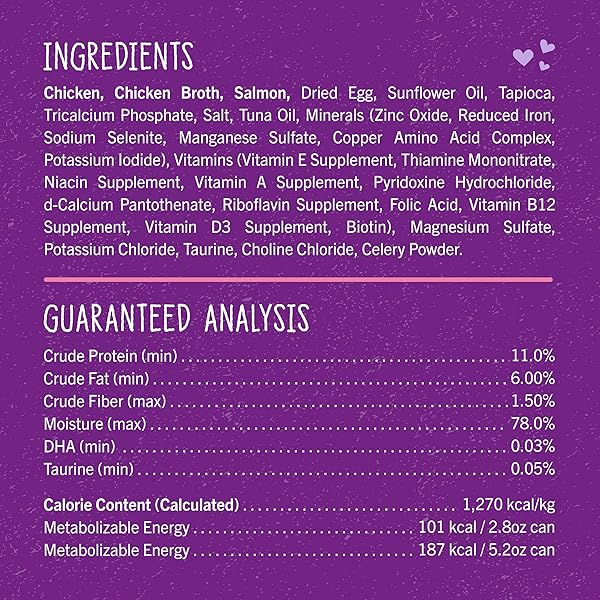STELLA & CHEWY’S CARNIVORE CRAVINGS PURRFECT PATÉ – PREMIUM GRAIN-FREE WET KITTEN FOOD – CHICKEN & SALMON RECIPE – HIGH PROTEIN WITH BONE BROTH – PERFECT FOR PICKY KITTENS – 2.8OZ CANS (12 PACK)