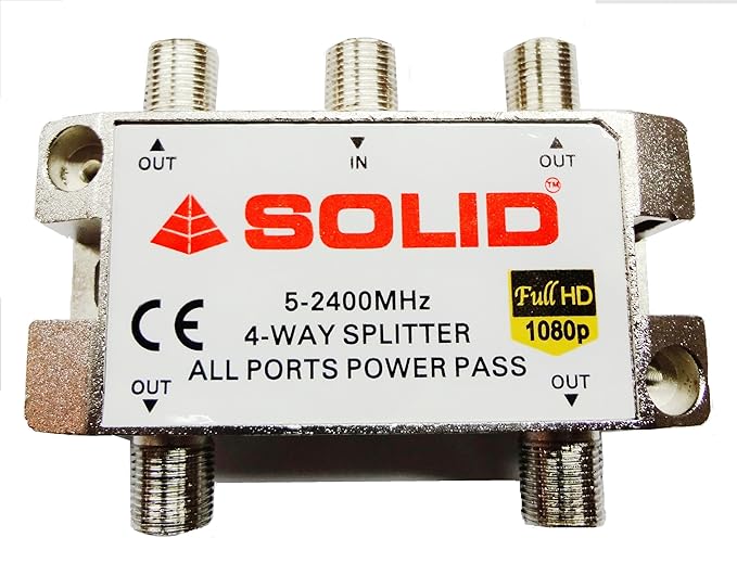 Solid 4 Way Power Pass Splitter
