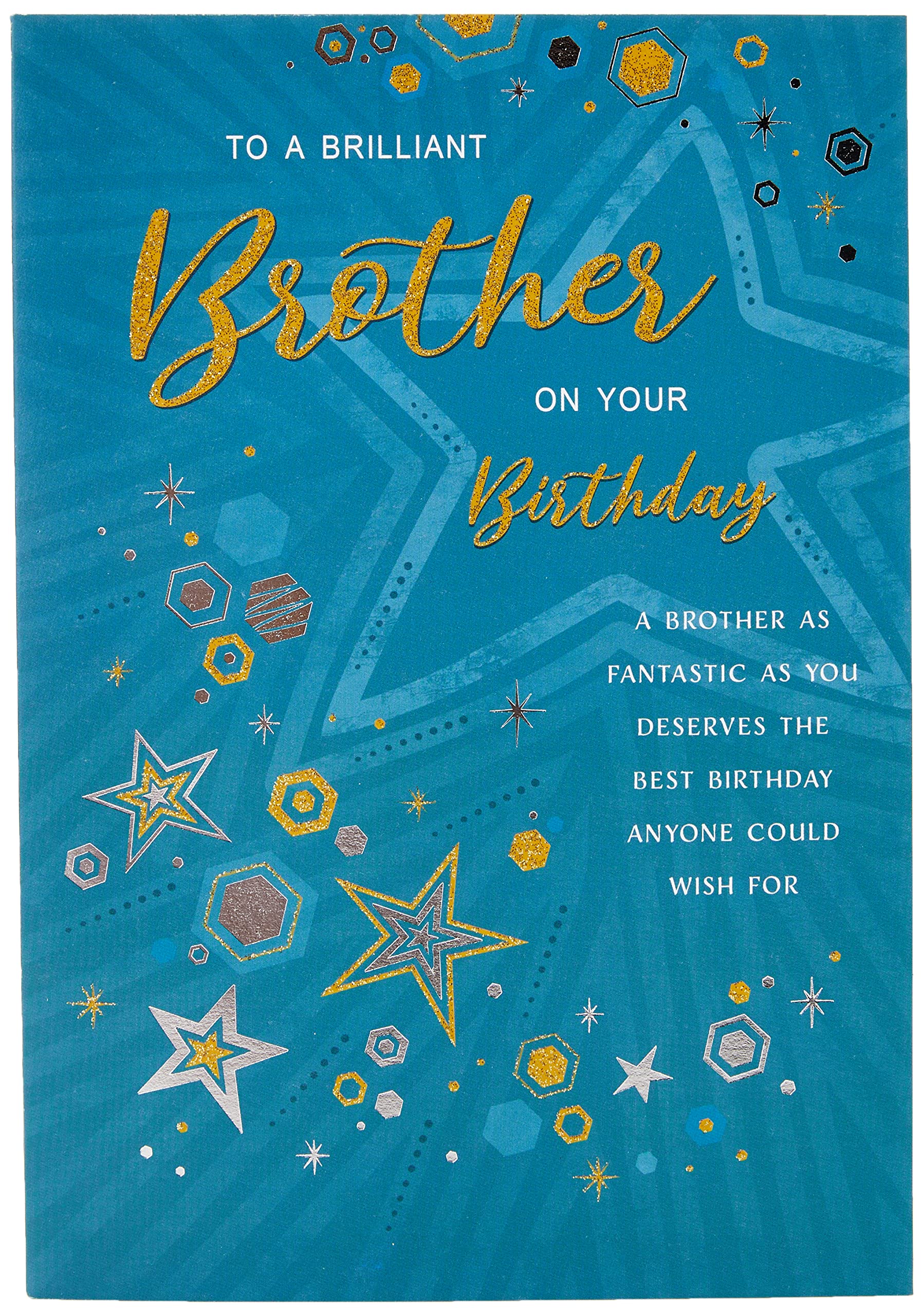 Piccadilly Greetings Modern Birthday Card Brother - 9 x 6 inches - Regal Publishing