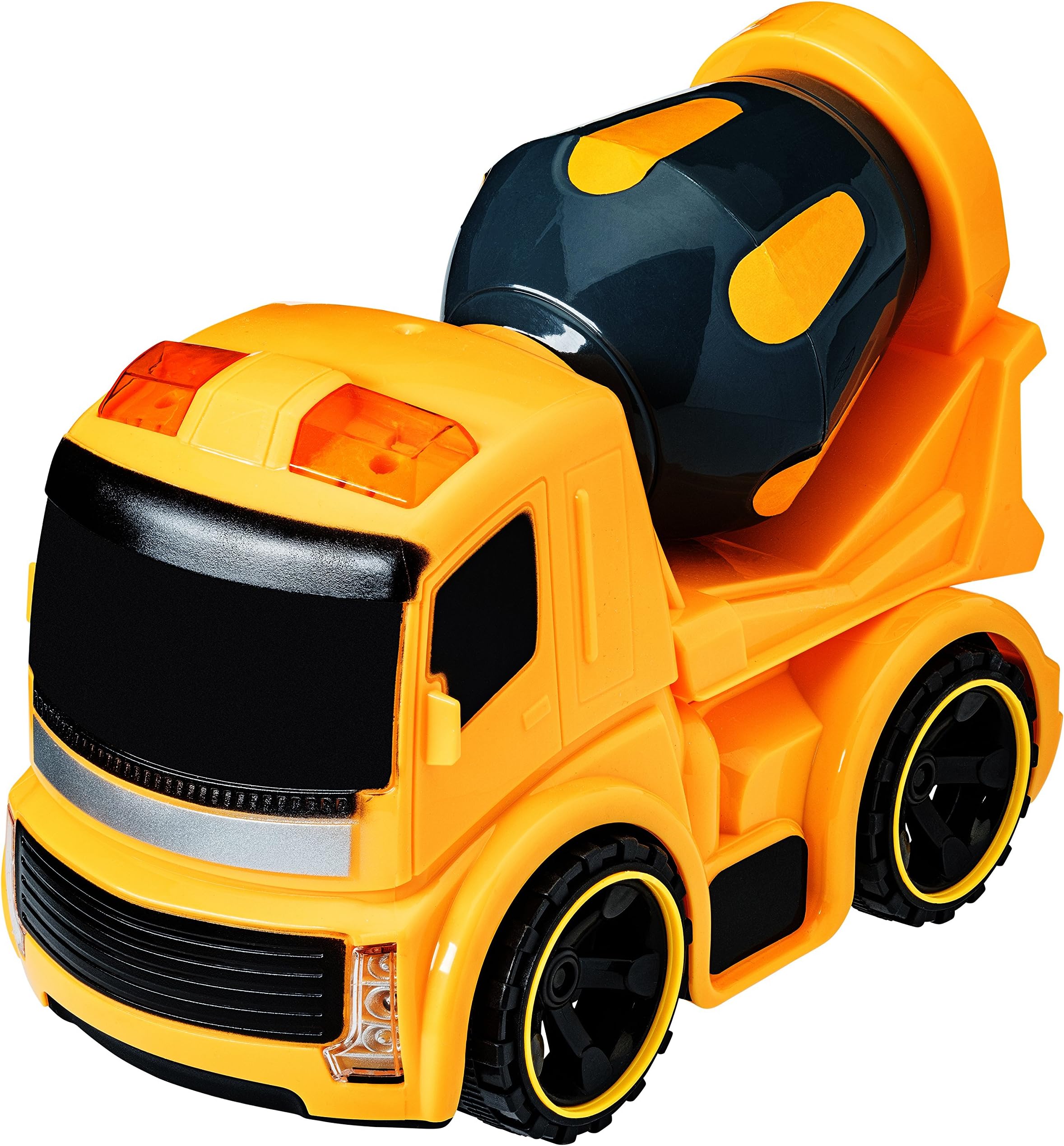 Cement Mixer for Kids Friction Powered Construction Vehicle with Lights & Realistic Sounds. Push and it Powers Itself. 8x4x5 inches. Batteries Included, Durable Plastic Design Safe for Children