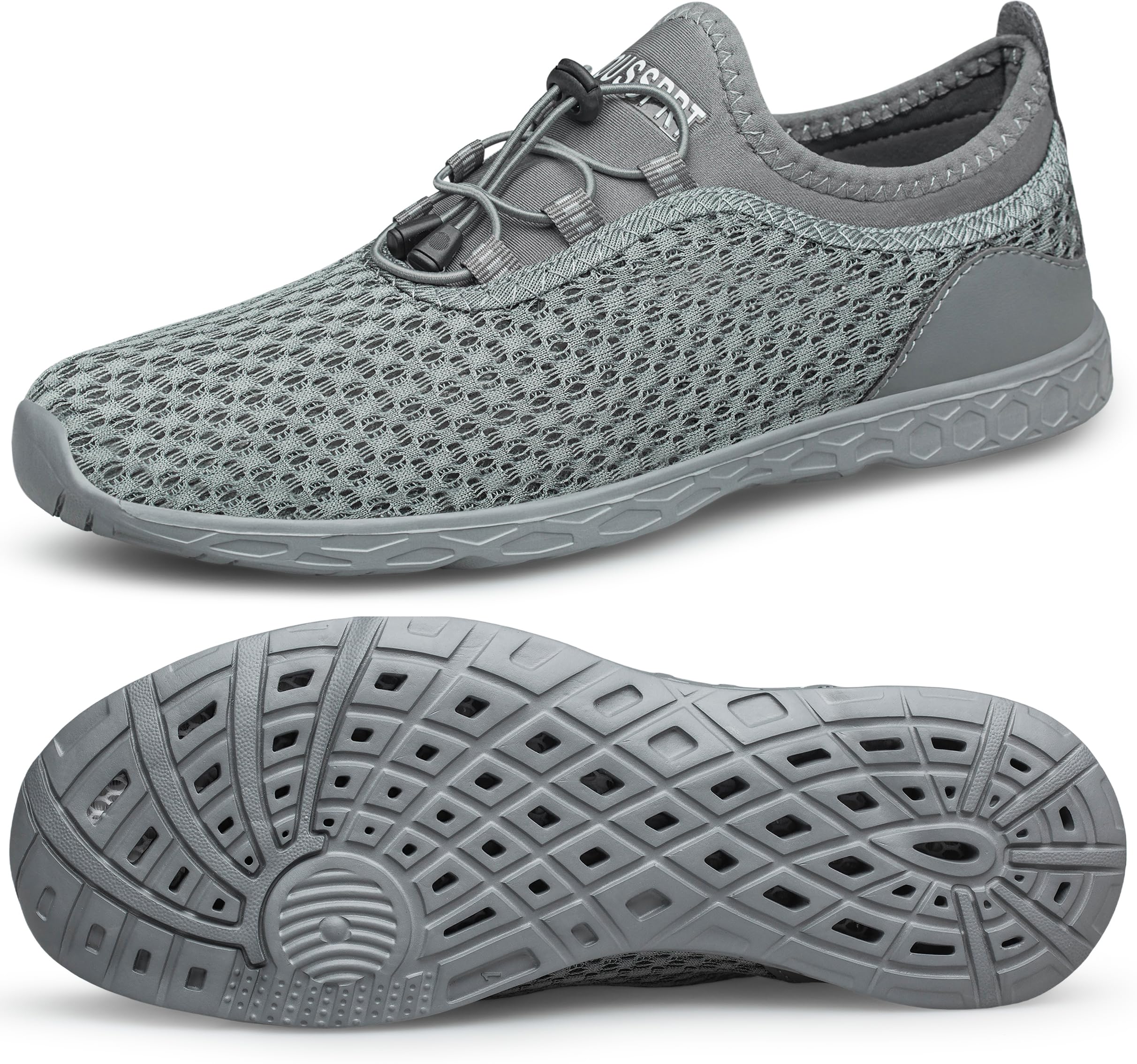 DOUSSPRT Women's Water Shoes Quick Drying Sports Aqua Shoes AllDarkgrey 6 Image