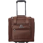 TPRC 15" Smart Underseat Carry-On Luggage with USB Charging Port, Brown