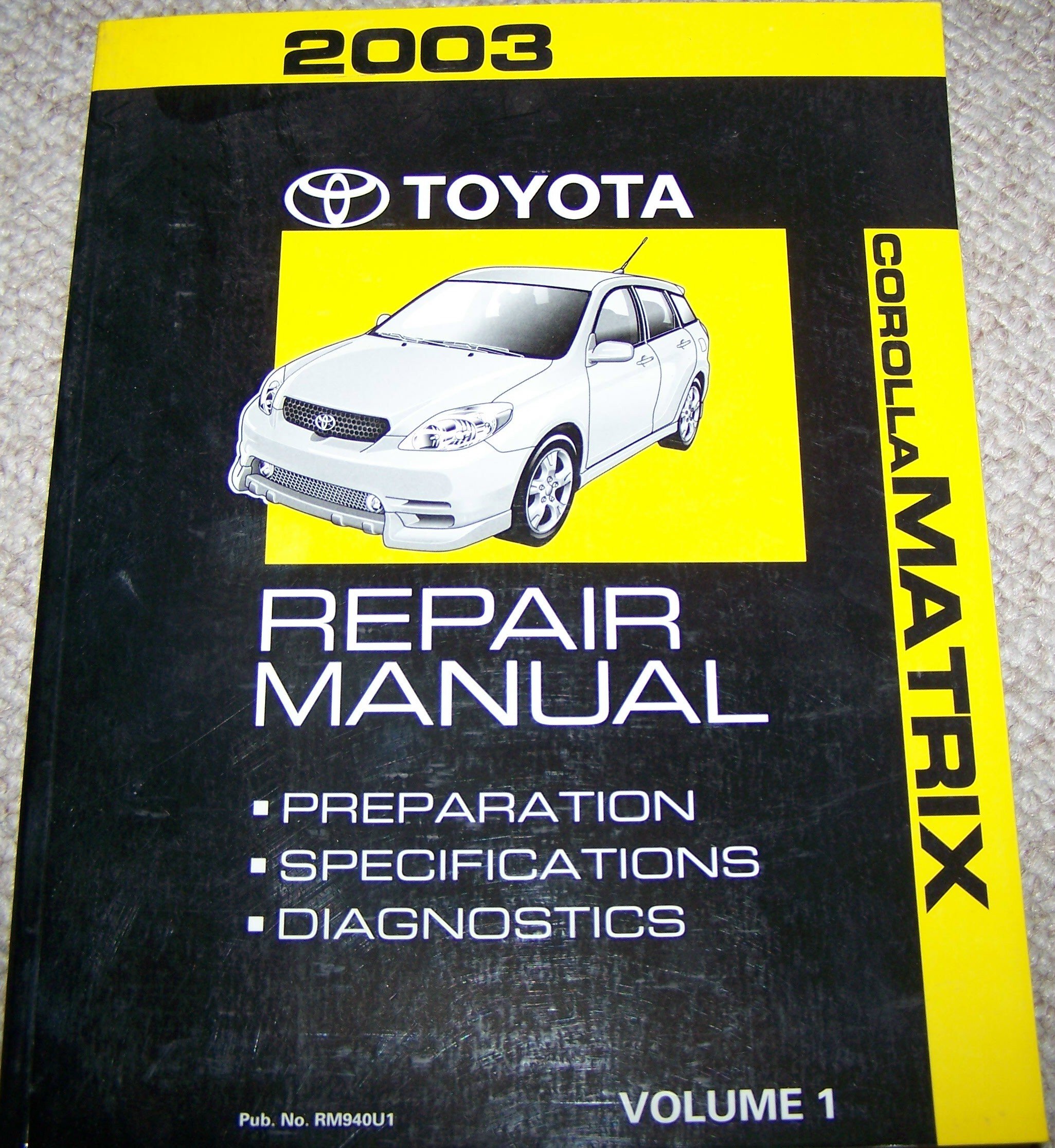 2003 Toyota Corolla Matrix Repair Manual Volume 1 Toyota Motor Corp Amazon Com Books