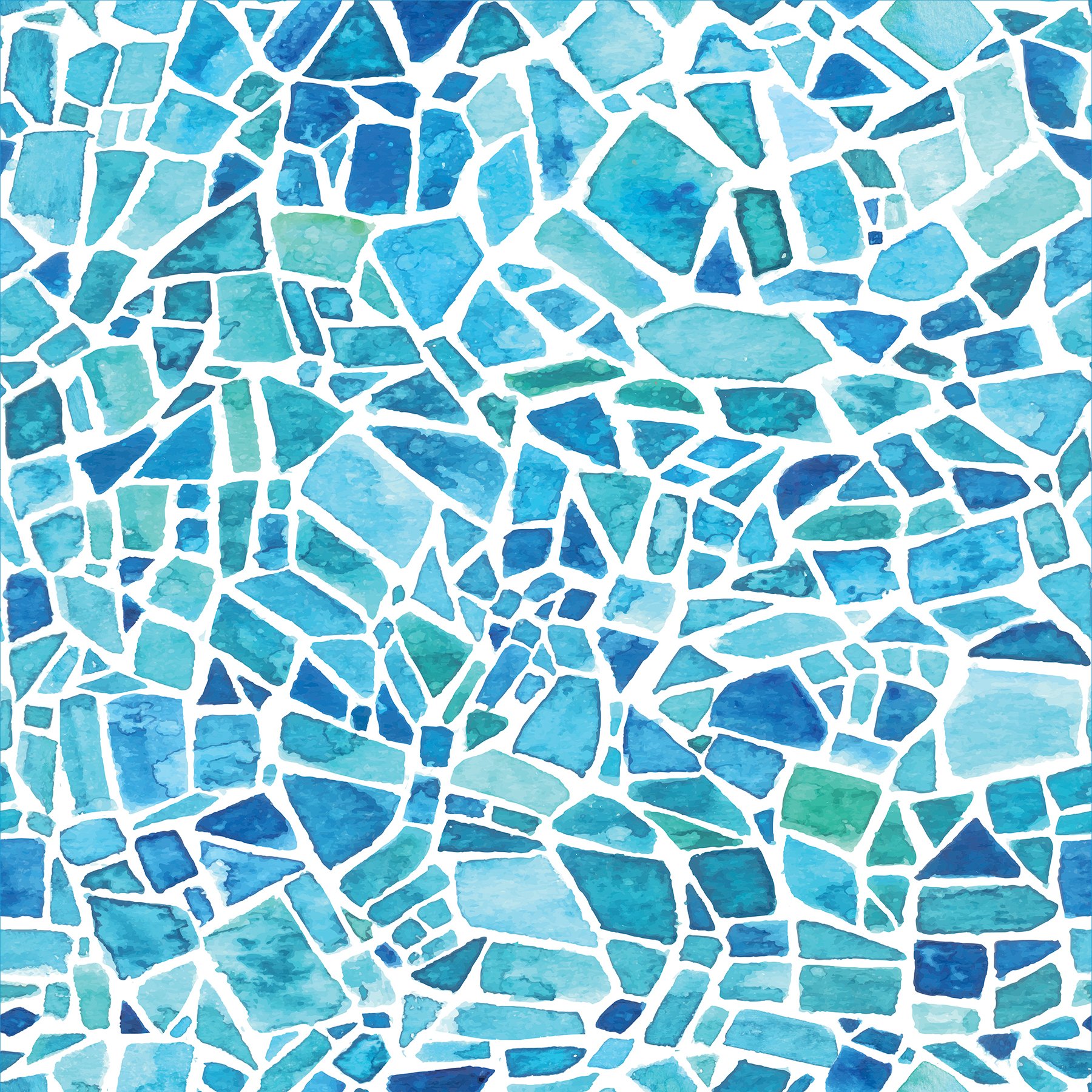 Home Decor Line CR-68415 Blue Mosaic Premium Window Film