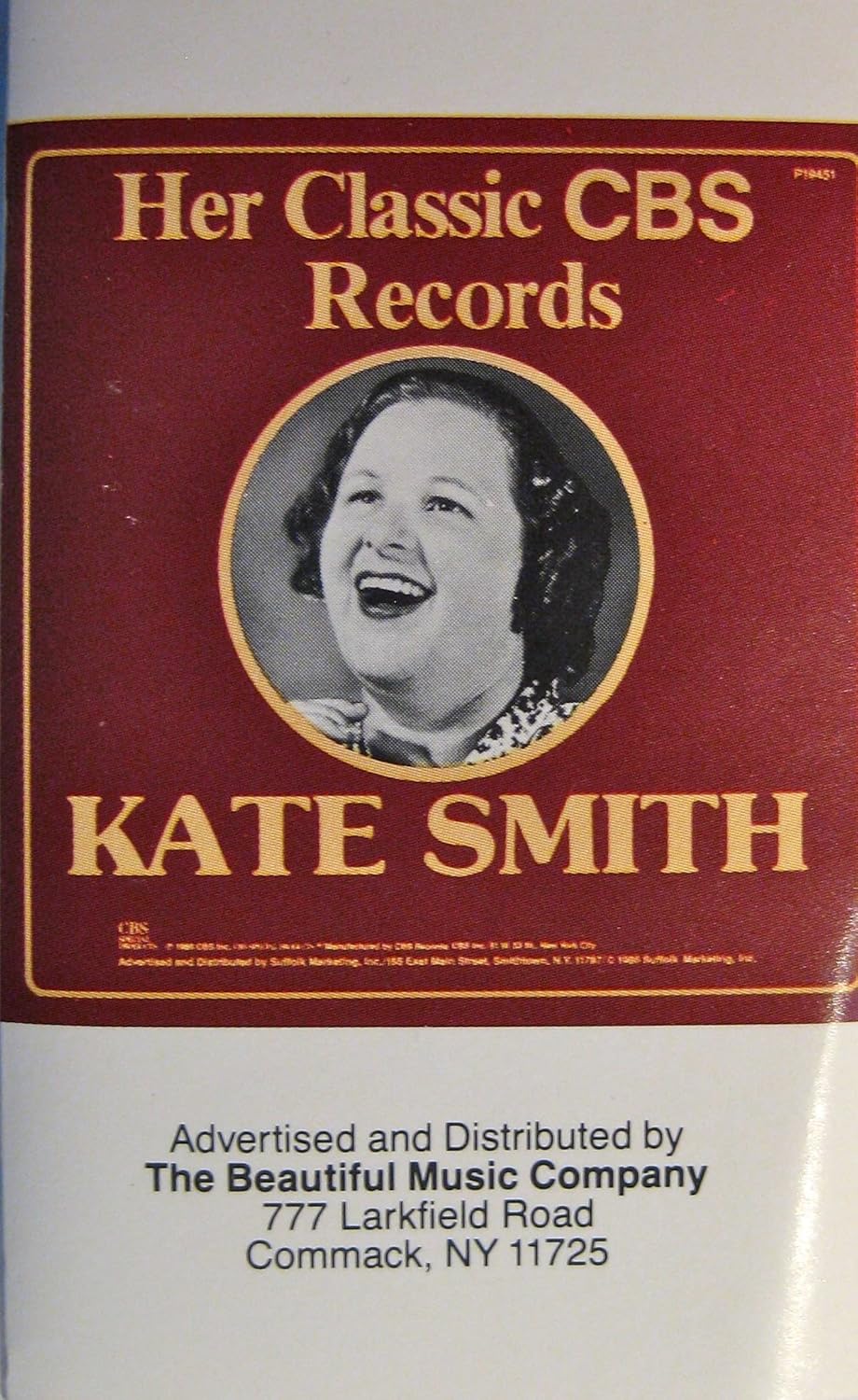  Kate Smith Her Classic CBS Records (Audio Cassette) Music