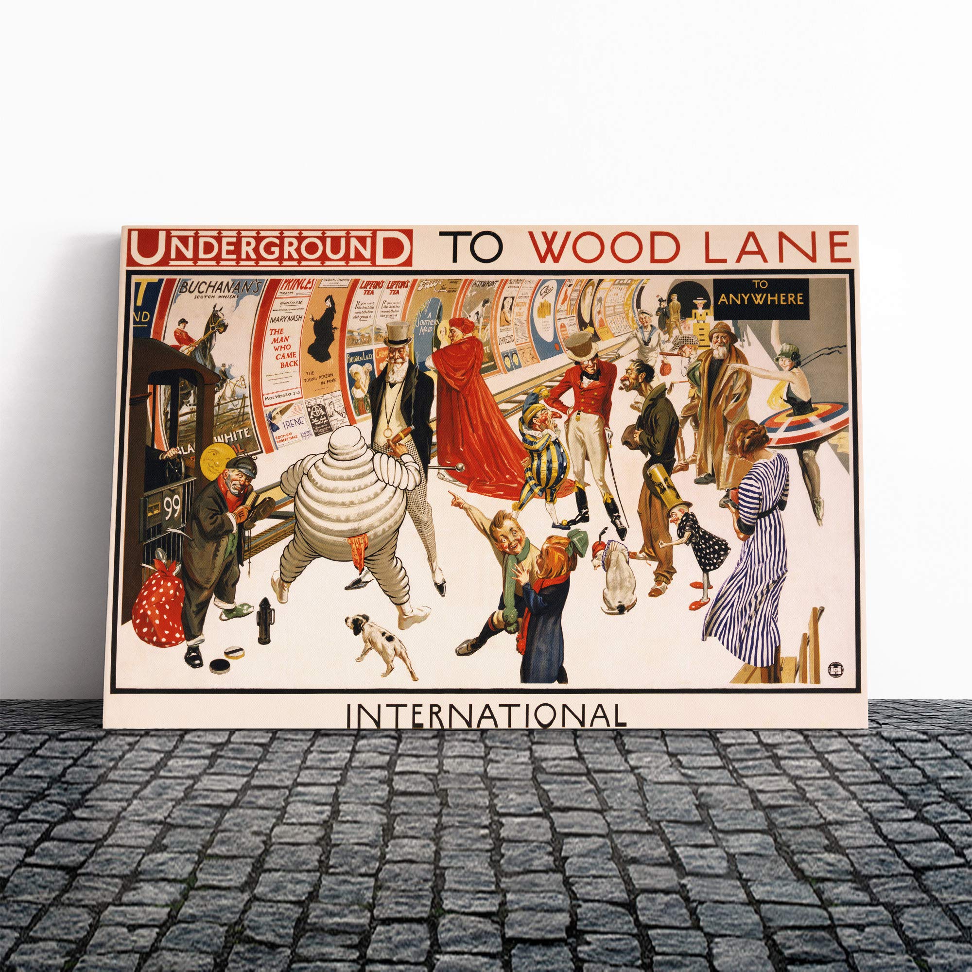 London Underground to Wood Lane Canvas Print | Gallery Wrapped 30mm Frame Wall Art | 20x14 inches | Ready to Hang | Modern Landscape Picture | Living Room Bedroom Lounge Office