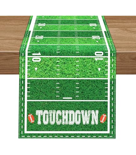 Football Themed Fall Table Runner - Perfect For Thanksgiving & Autumn Decor