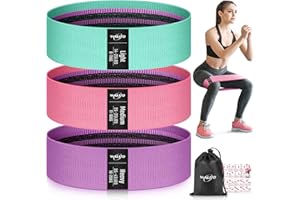 WALITO Resistance Bands for Working Out, Fabric Exercise Bands for Legs and Butt, Workout Bands for Women and Men, Booty Band for Yoga Starter Set, Pilates, Rehab, Fitness and Home Workout