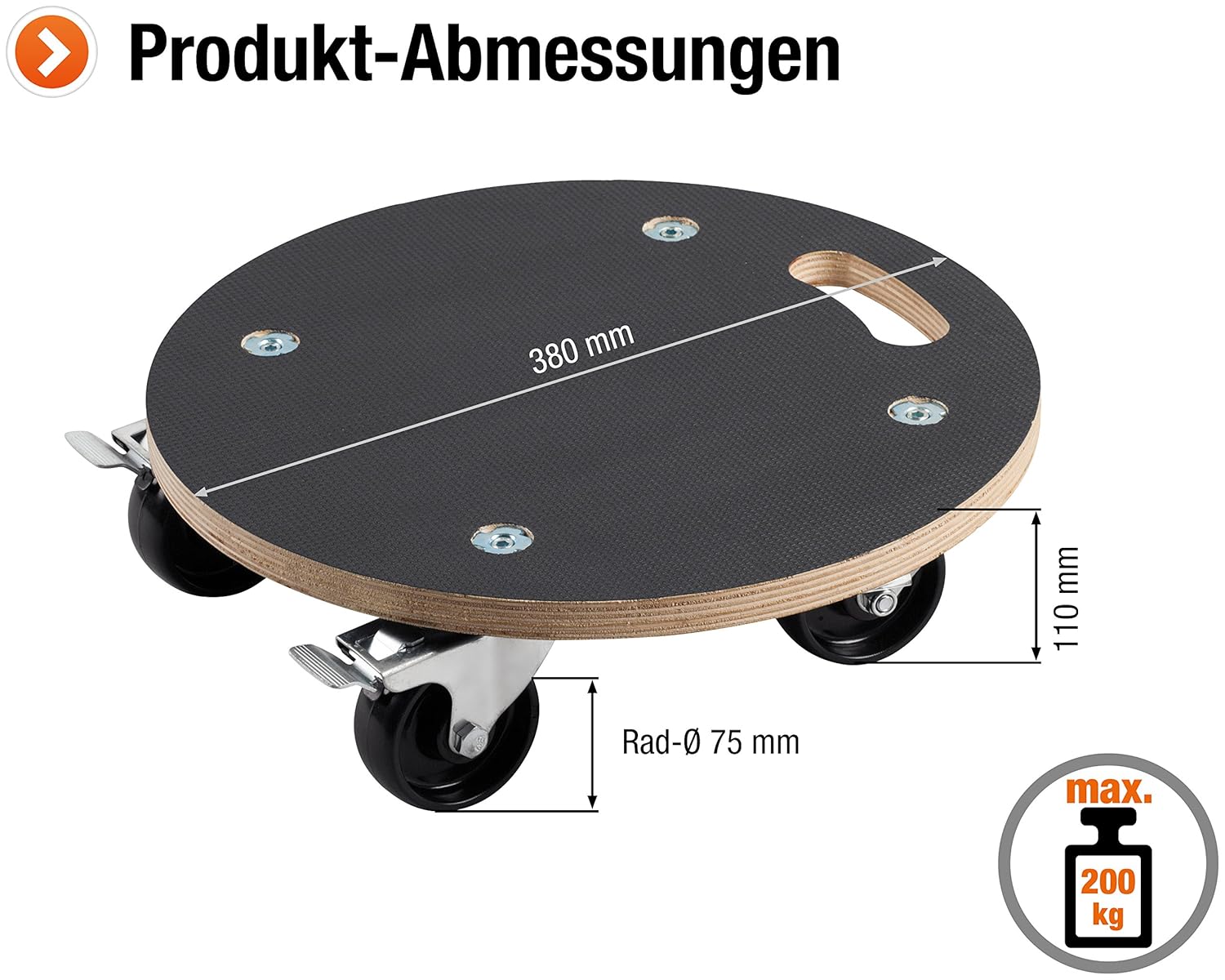 TPE-Räder / Möbelroller / Untersetzer mit Rollen / Transporthilfe für