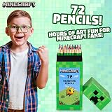 Minecraft 72 Colouring Pencils Set Creeper Design Kids Official Merchandise Gift view 3