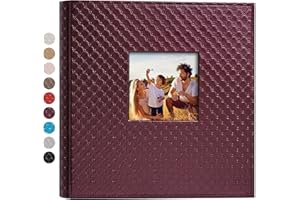 Mublalbum Leather Photo Album 4x6 1000 Photos Large Capacity Picture photo Book with 1000 Horizontal and Vertical Pockets for Baby Wedding Anniversary Family (Wine Red)