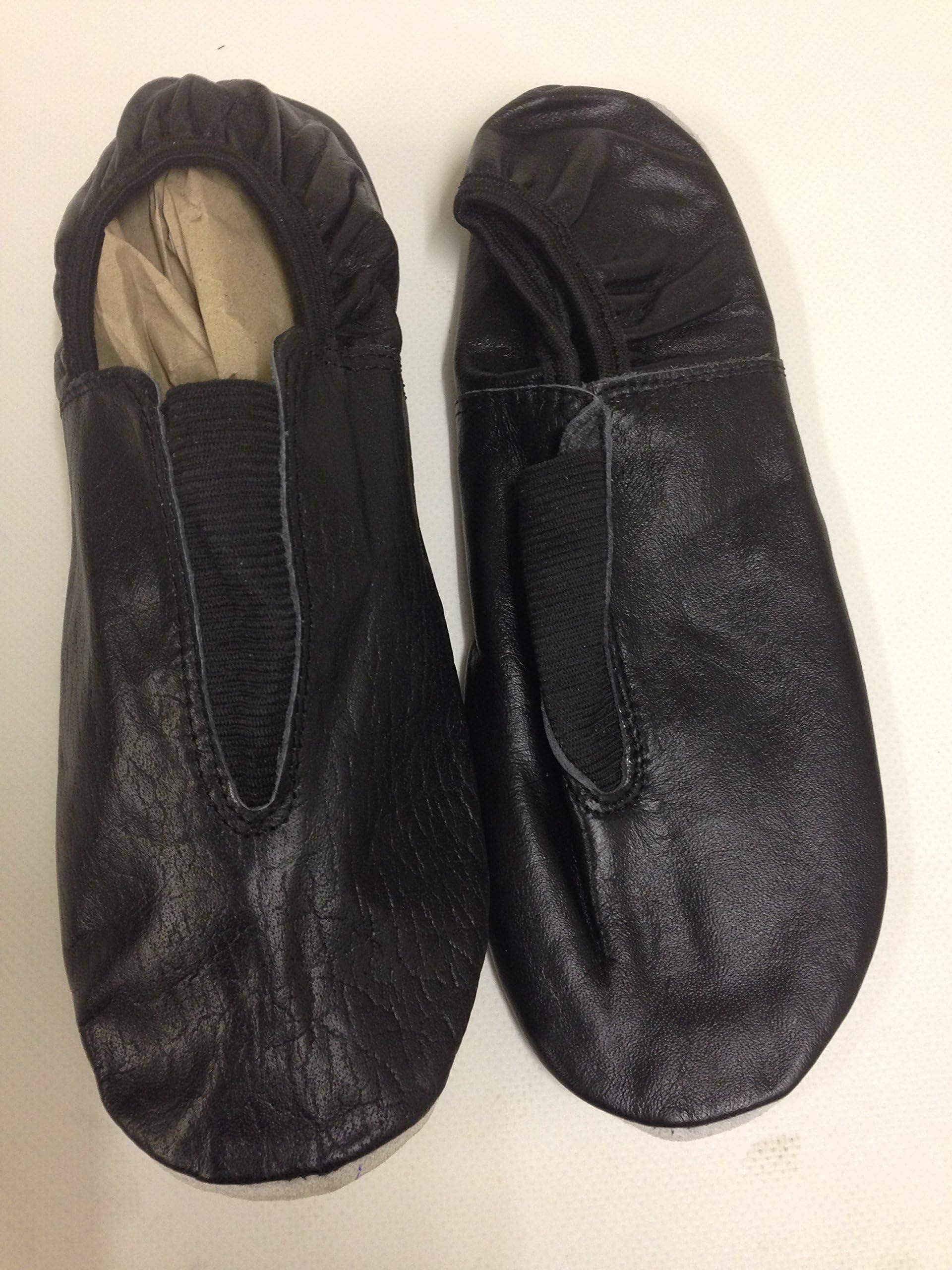 Leather Gymnastic/Training/Dance/Trampoline Shoes Black