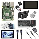 V-Kits Raspberry Pi 3 Model B+ (Plus) Complete Starter Kit with 7" LCD Touchscreen Monitor & Mini Keyboard with Touchpad Combo