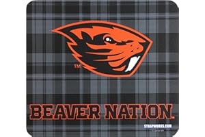 STRAPWORKS Oregon State University Collegiate Mouse Pad - Show Off Your Team Spirit with This Oregon State Beavers Mousepad, Beavers on Plaid