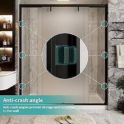 62–66" W x 76" H Double Sliding Frosted Shower