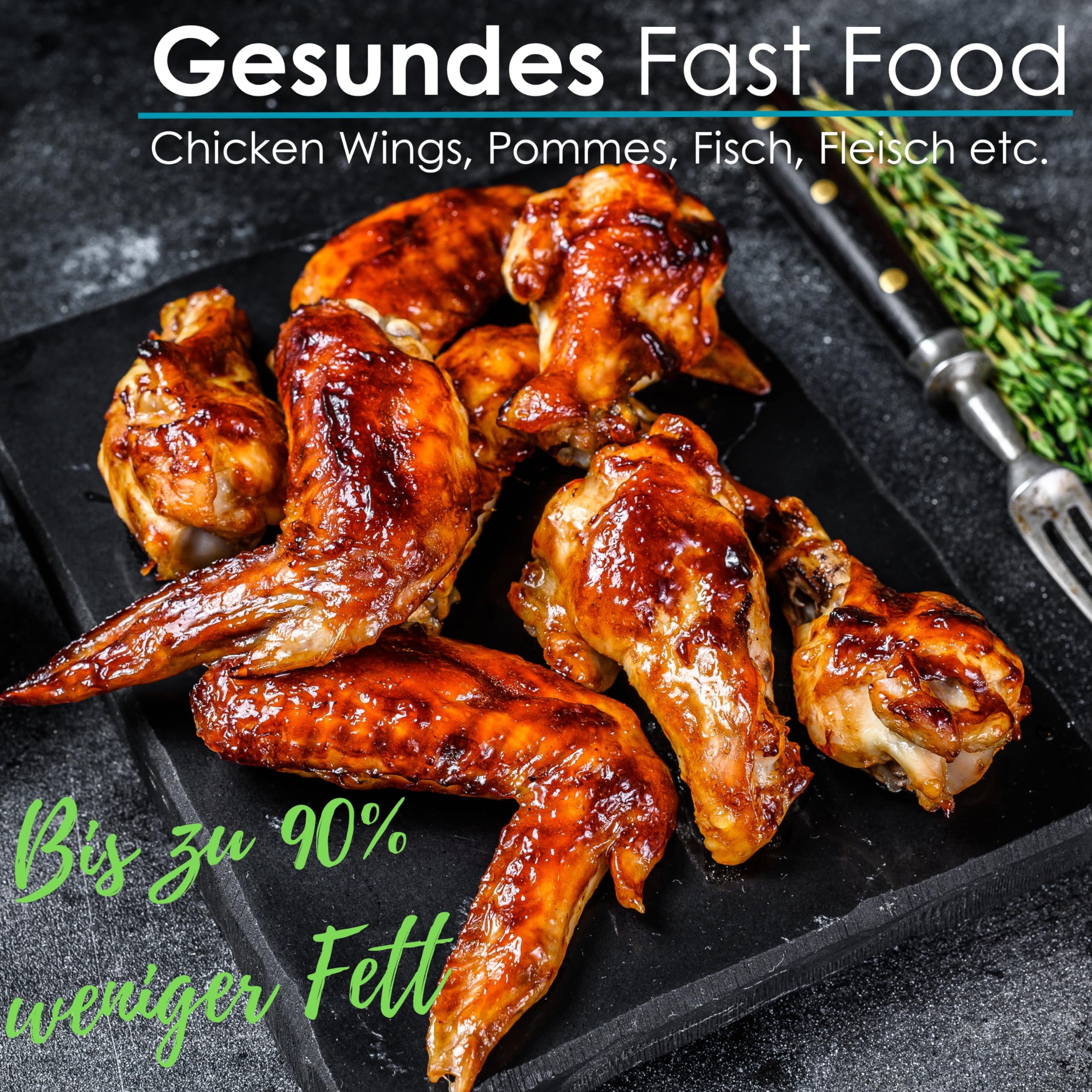 Heißluftfritteuse | 2 Kammern | Heissluftfritteuse | 4 in 1 Mini Backofen | Fritteuse | Dörrautomat | Grillen Backen Dörren Frittieren | Friteuse ohne Öl | Air Fryer | Heißluftofen | Heißluftgrill 6