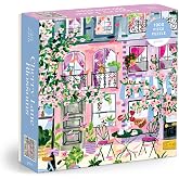 Galison - Cherry Lane Blossoms 1000 Piece Jigsaw Puzzle for Adults | Illustration by Sabina Fenn, Springtime, Pink , Cozy, Pastels, Challenging, Recycled Paper, No Dust, Finished Size 27" x 20"