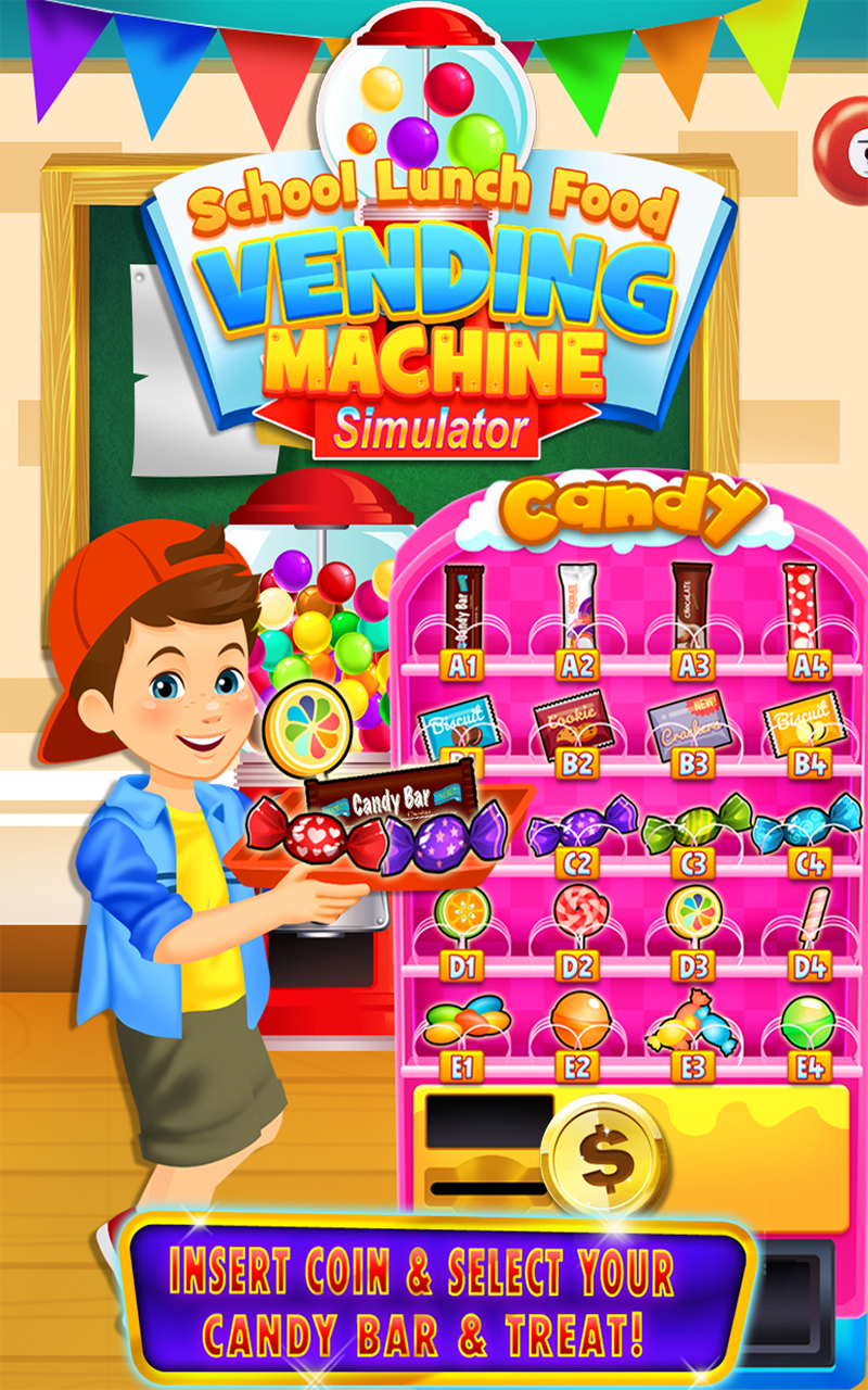 School Lunch Vending Machine Simulator Kids Food Games