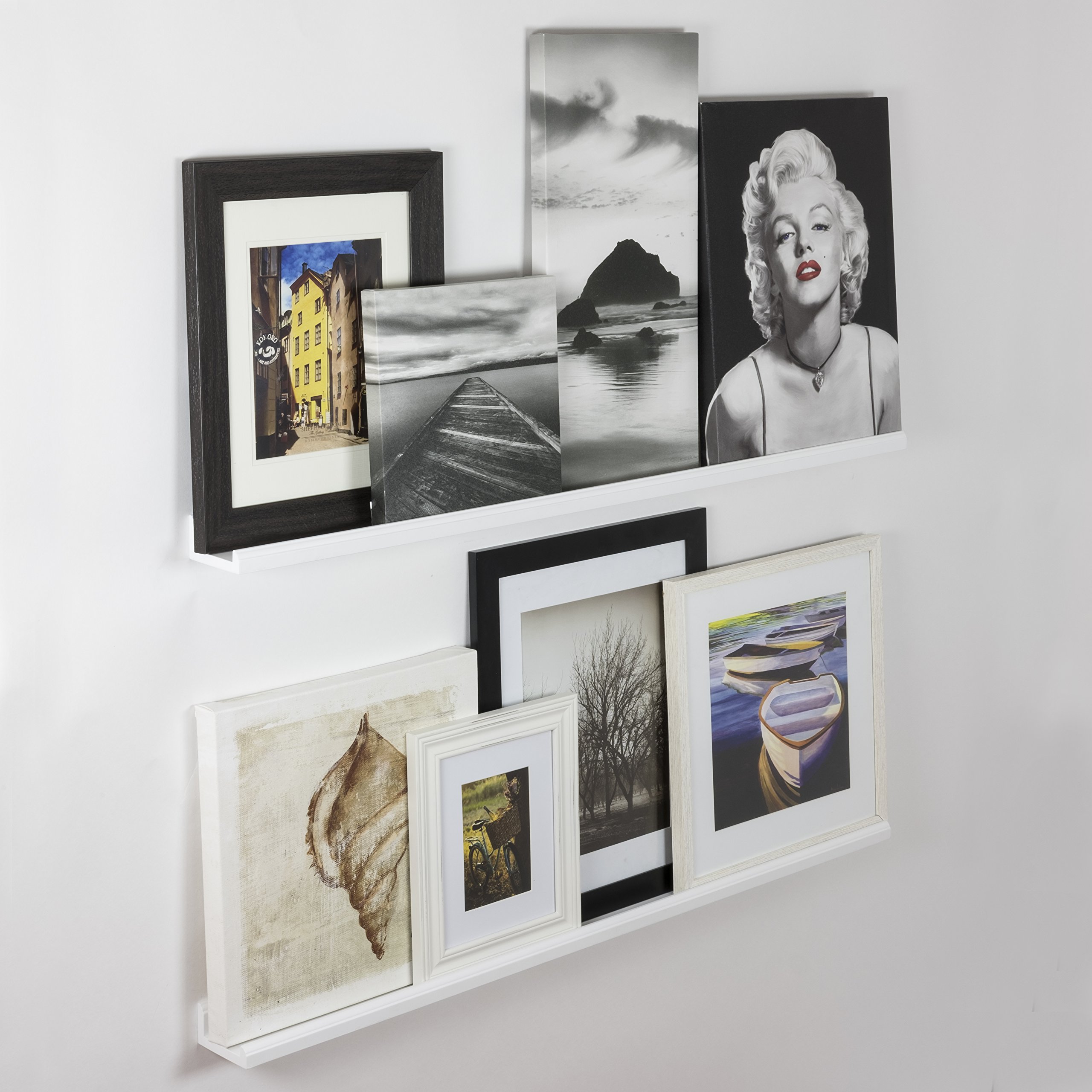 Wallniture Boston Contemporary Floating Wall Shelf Picture Ledge for