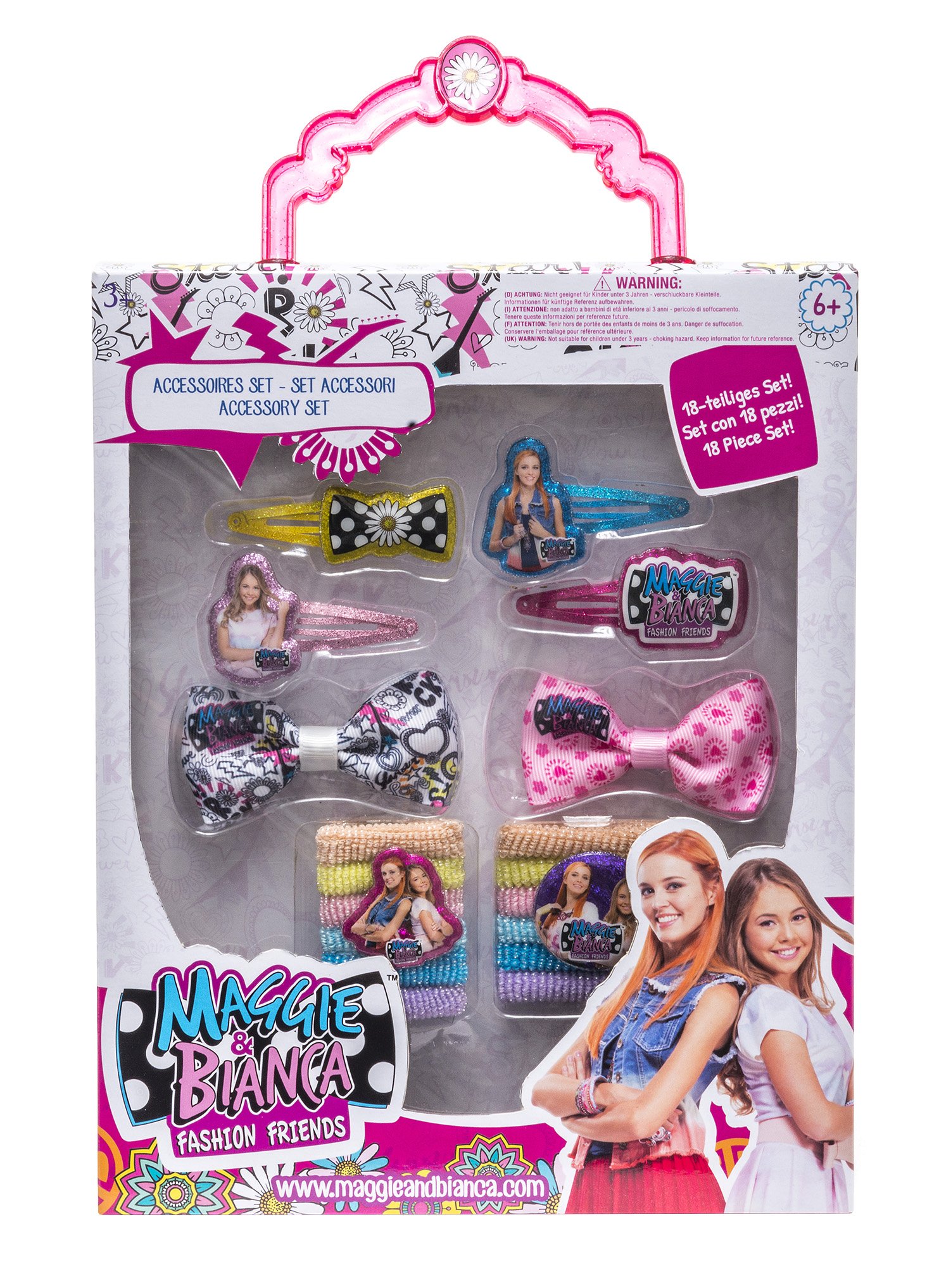 Joy Toy 65925 Figuren & Charactere Maggie & Bianca Accessory Set, 18 Pieces. in Gift Box 20.5 x 2.5 x 32.5 cm, Multicoloured, Standard Size