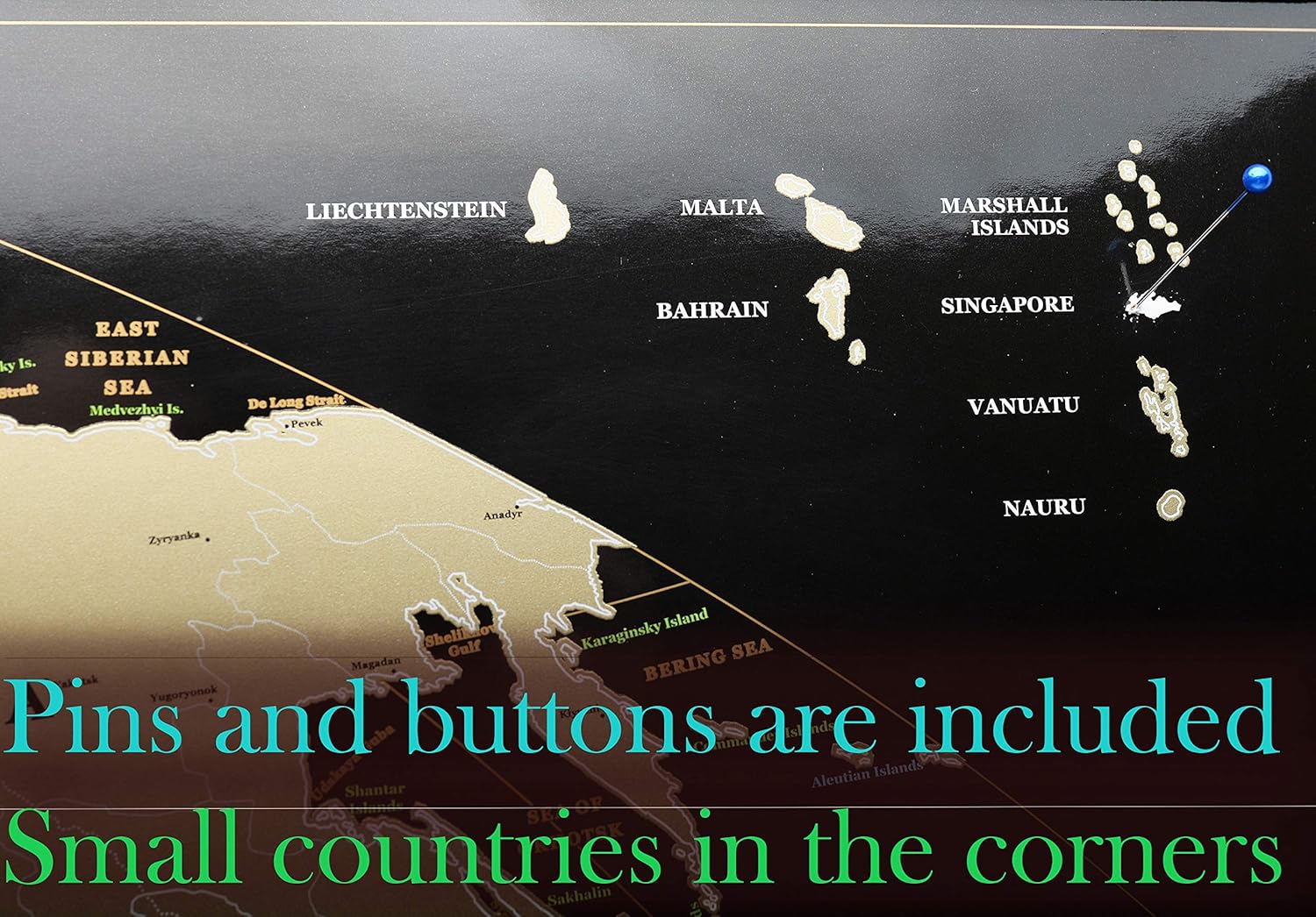 Poster Planisphère à Gratter Personnalisé Carte Du Monde à