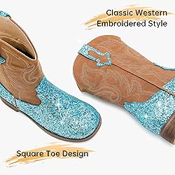 Motasha Girls Cowgirl Boots Glitter Toddler Girls