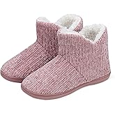 TUOBUQU Women Warm Bootie Slippers Fluffy Plush Indoor Outdoor Winter Booty Slippers