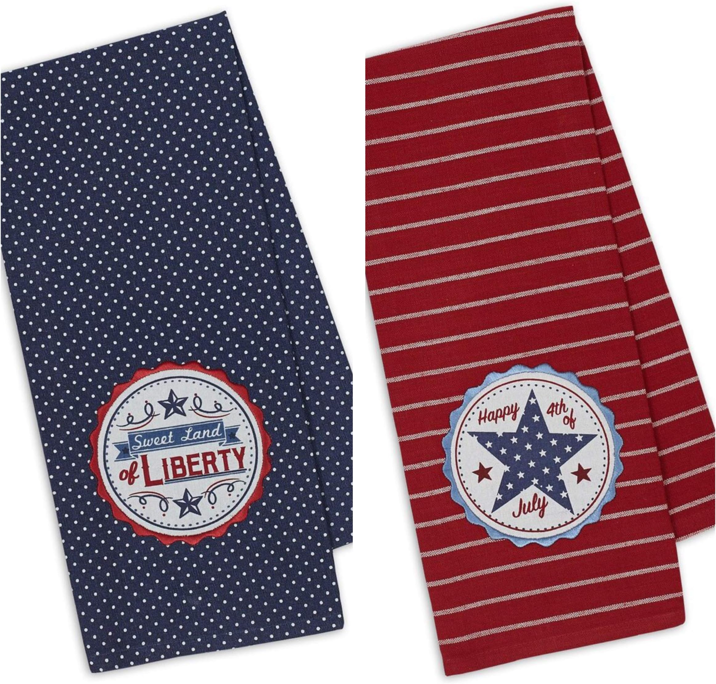 Design Imports 4th of July Patriotic Americana Dish Towel Gift Set | July 4th Decor Independence Day