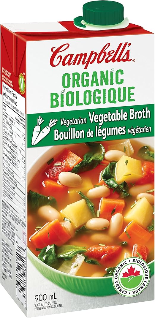 Campbell's Organic Vegetarian Vegetable Broth, 900 ml Amazon.ca Grocery