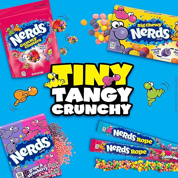 NERDS ROPE CANDY, VERY BERRY, 0.92 OUNCE ROPES (PACK OF 24)