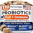 Probiotics for Dogs - 170 Dog Probiotics Chews - Digestive Enzymes & Prebiotics - Support Gut Health, Diarrhea, Gas & Constipation Relief - Itchy Skin, Allergies, Yeast Balance - Pet Supplement
