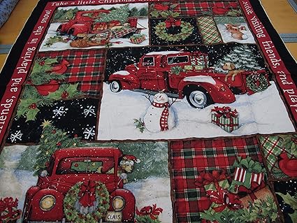 Amazon Com 45 X 36 Red Truck Collage Panel