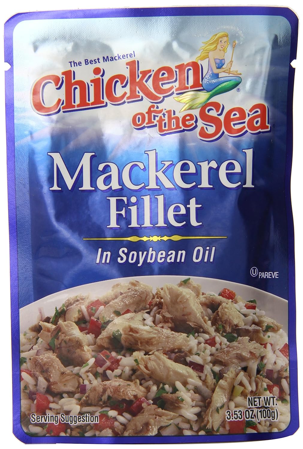 Chicken of the Sea Mackerel Fillet in Soybean Oil, 3.53 Ounce (Pack of