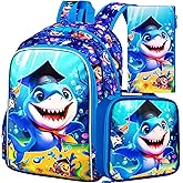 AGSDON 3PCS Backpacks for Girls, 16" Elementary Kids Backpack Preschool School Bookbags and Lunch Box