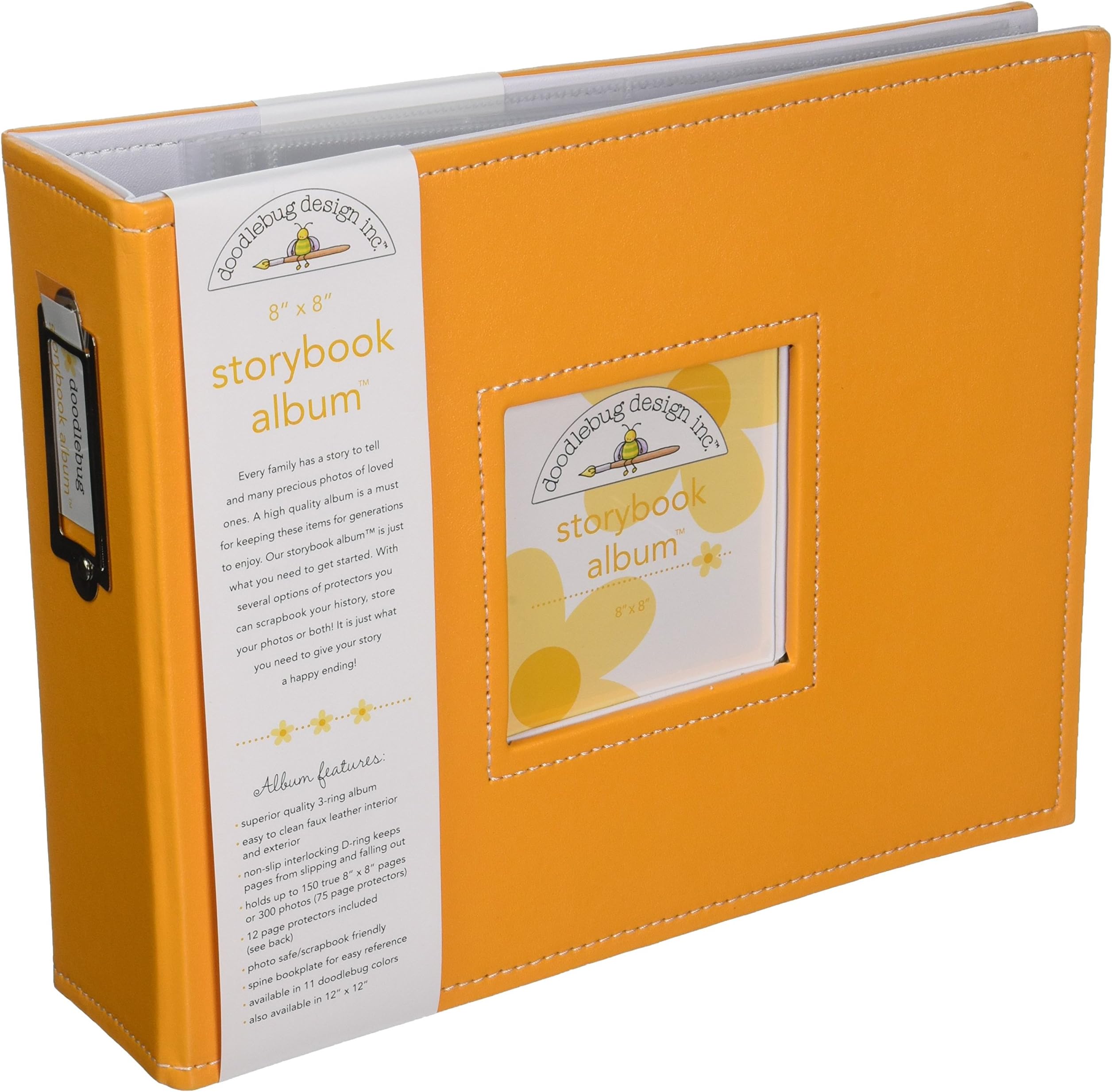 Albums 8 x 8-inch Doodlebug Designs Storybook, Tangerine