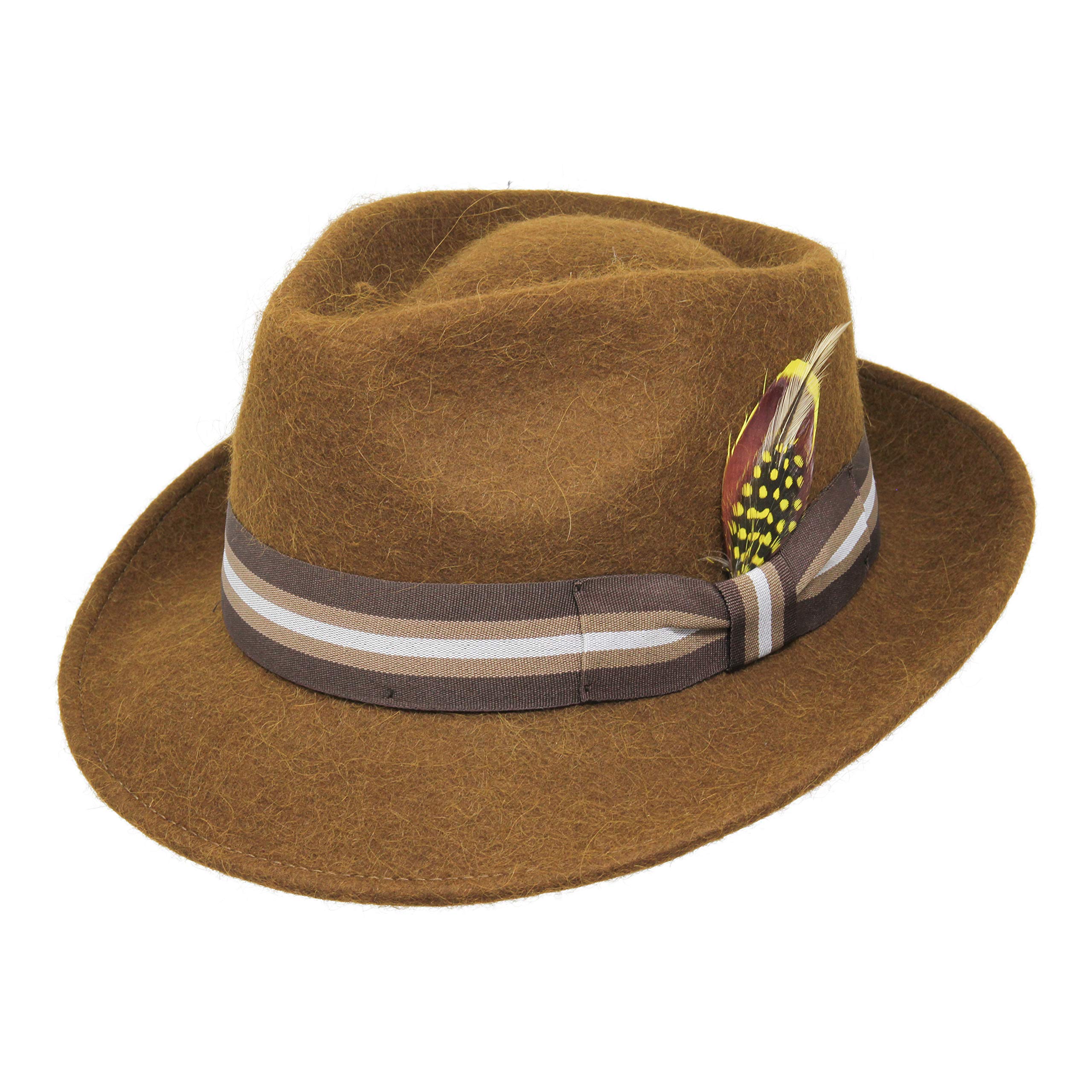 Borges & ScottAlpaca Doyle - Teardrop Fedora Hat - Premium Alpaca Wool Felt - Crushable for Travel - Water Resistant - Unisex