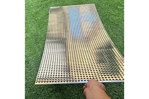 FengYoo 39.3"x19.3" Perforated Metal Sheets 20 Gauge Expanded Metal Mesh Aperture 0.4in 10mm (Approximately 2/5") Vertical Arrangement Perforated Stainless Steel Sheet Stainless Steel Mesh Screen