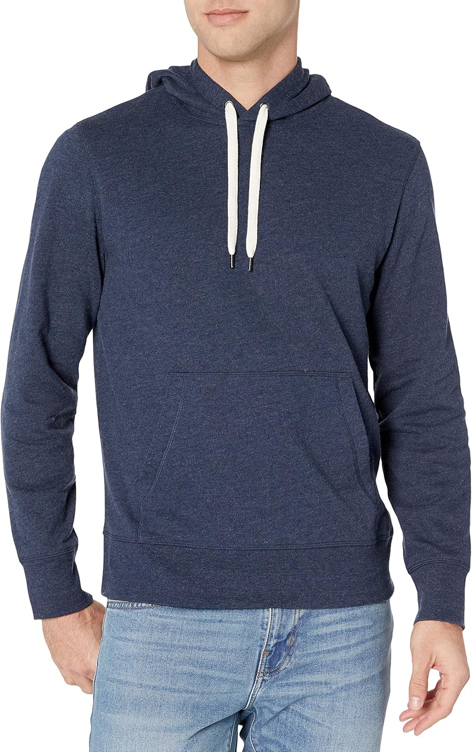  Essentials Men's Lightweight French Terry Hooded Sweatshirt: Clothing