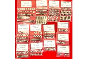 ALLOYBOLTZ - Ford SBF 351W Stainless Steel Engine HEX Bolt KIT for Drivers Side Pump Inlet Type ONLY
