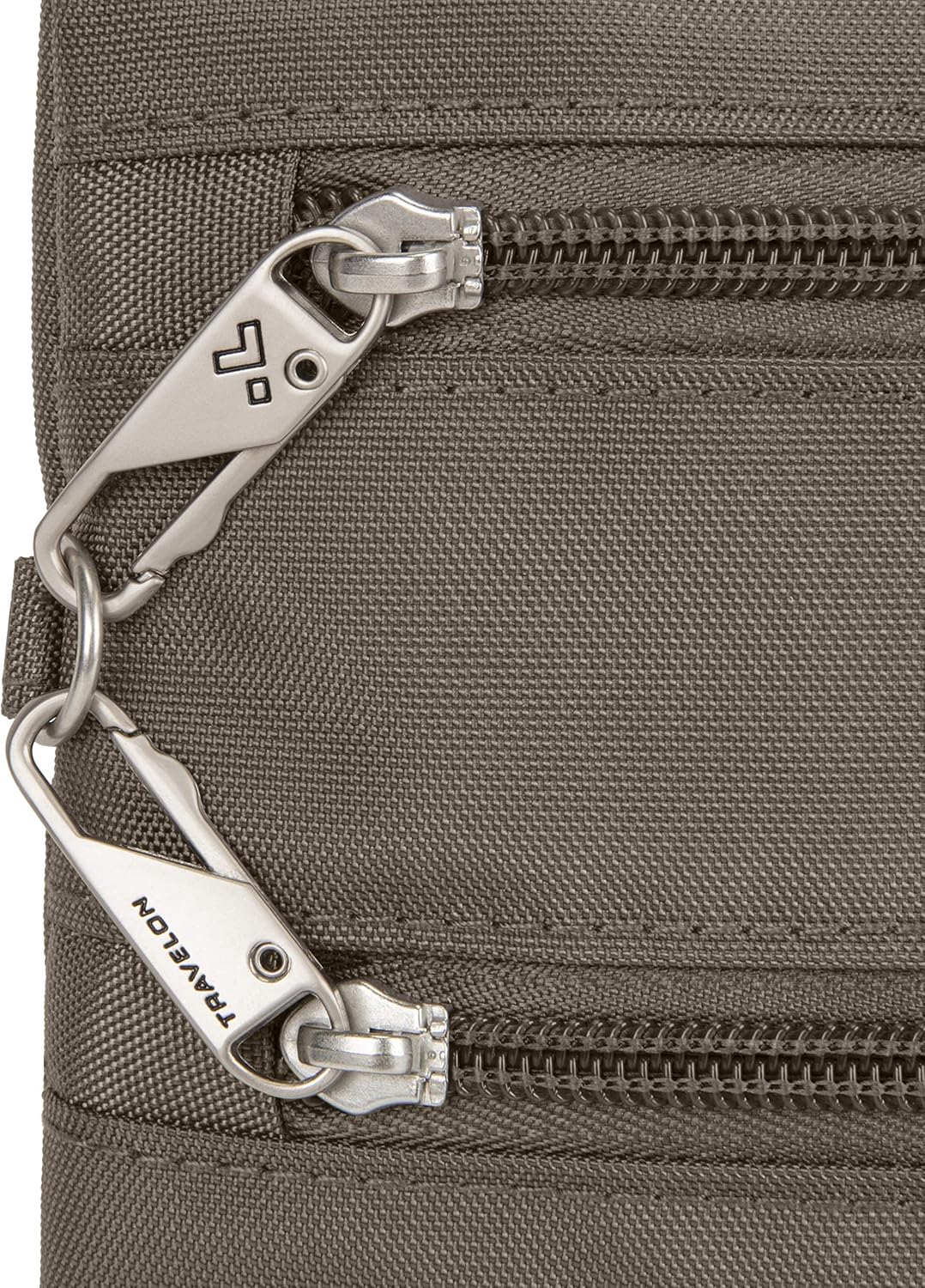 Travelon Anti-Theft Classic Slim Dbl Zip Crossbody Bag, Nutmeg
