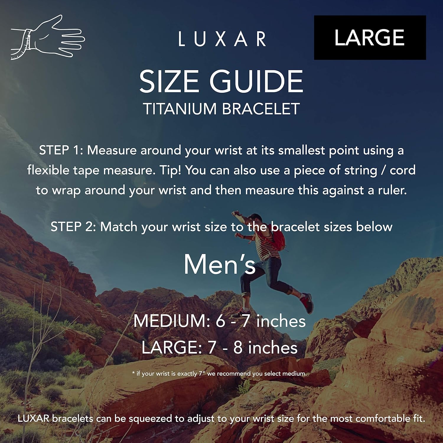 Luxar Men's Titanium Cuff Bracelet | Solid Titanium Minimalist Bracelet Designed for Men | Available in Medium and Large Sizes | Explore The World of Luxar (Brushed Gunmetal Gray | Large): Jewelry