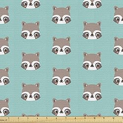Lunarable Raccoon Fabric by The Yard, Woodland