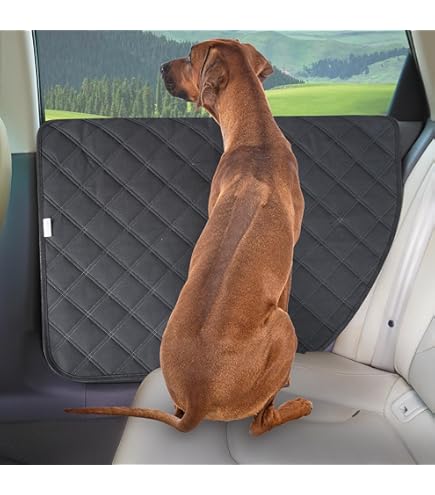 FURTIME Dog Car FEV6 Seat Cover For Back Seat, Upgraded PU Leather Seat Extender Hard Bottom Holds 400lbs Waterproof Anti Scratch Large Space Car Suv - View #5
