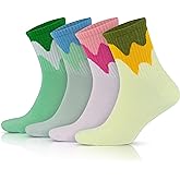 GoWith 3/4 Pairs Cotton Socks for Women & Men, Moisture-Wicking Quarter Cushioned Striped Socks, Athletic and Casual Wear